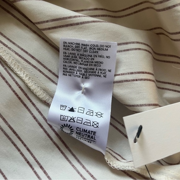 Reformation NEW Long Sleeve Button Front Halia Midi Dress August Stripe size 6 - Picture 15 of 15